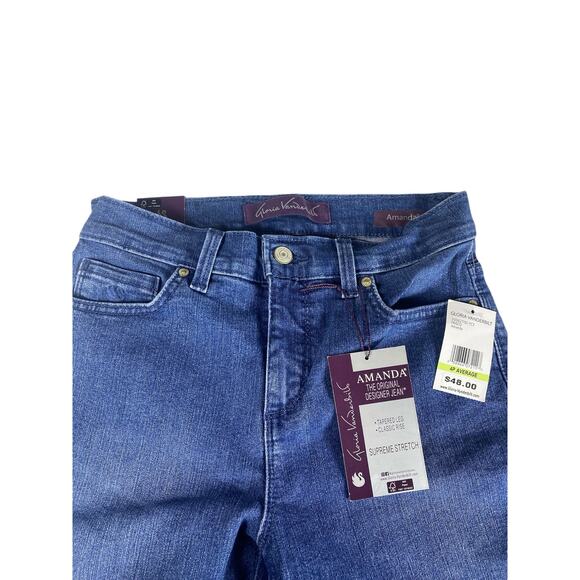 NWT women's Gloria Vanderbilt Amanda Classic Rise Supreme stretch Size 4P Jeans - Picture 6 of 9